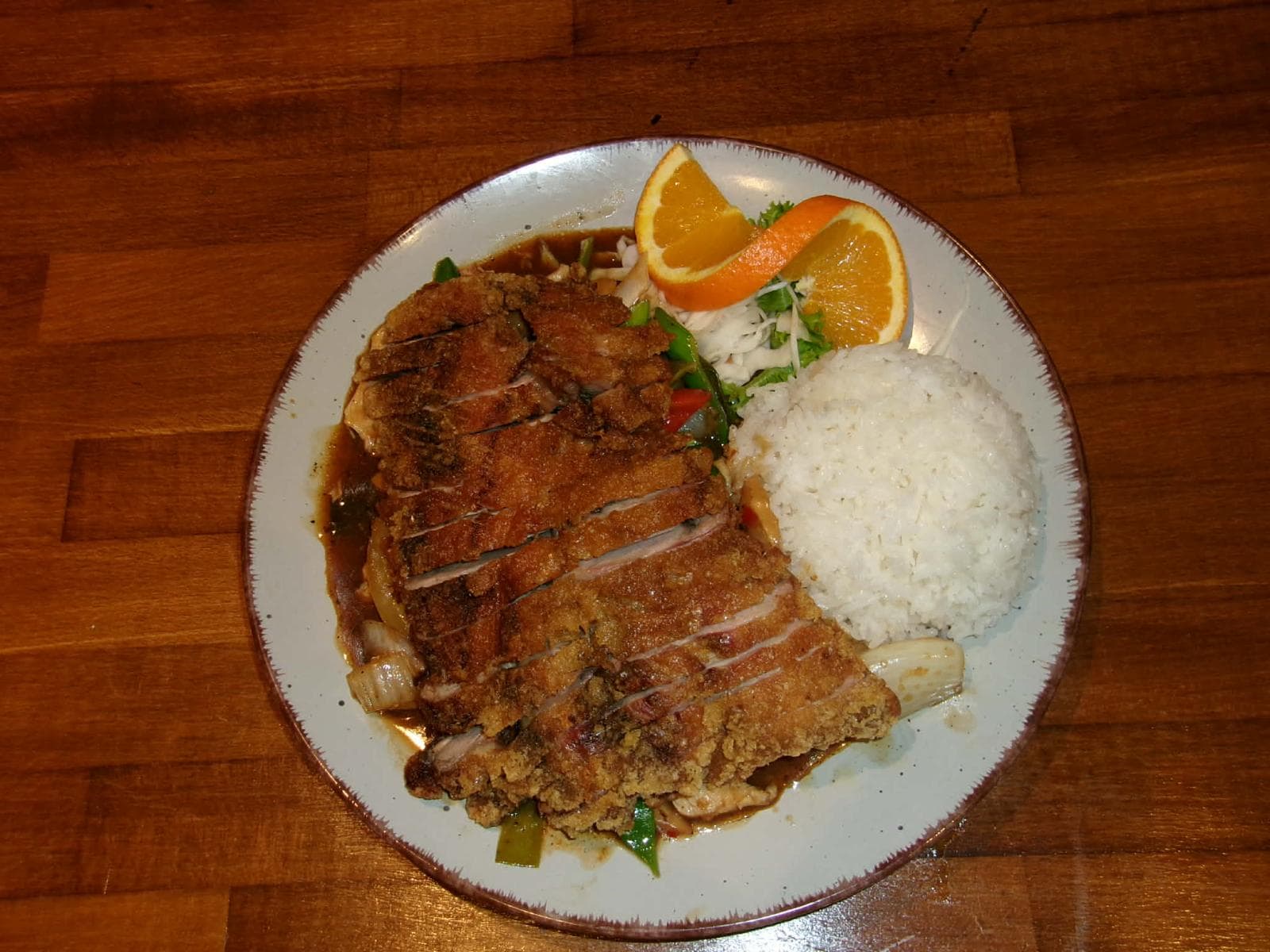 Crispy duck with rice