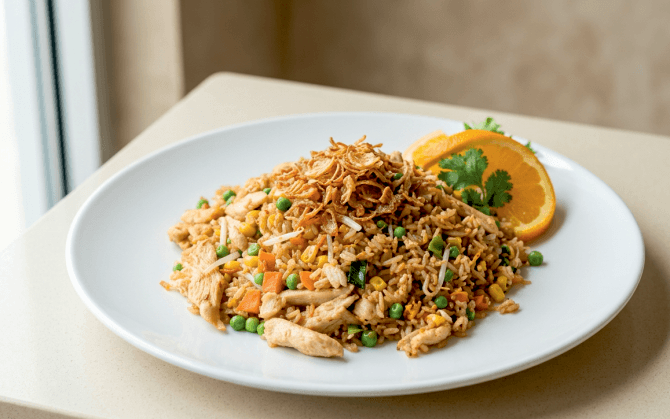 Beilage mit gebratenem Reis